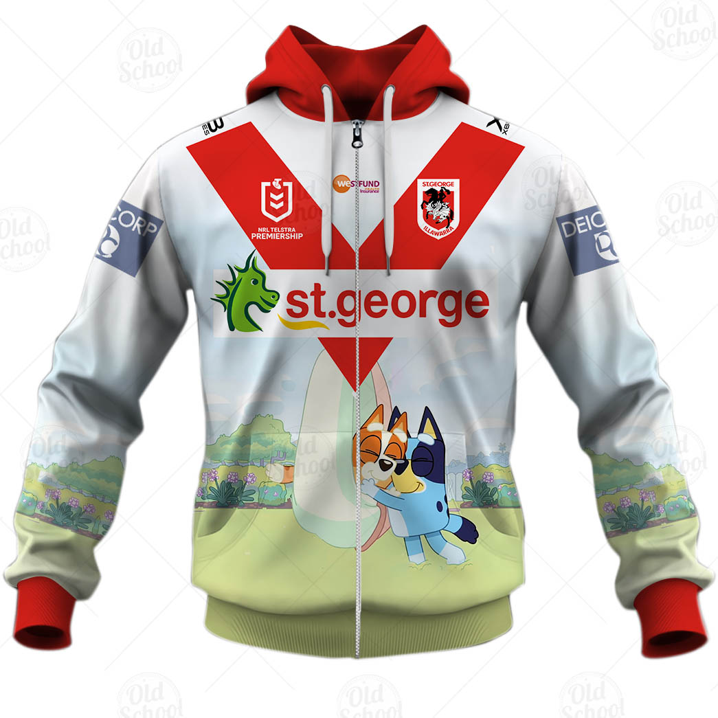 NRL St. George Illawarra Dragons Custom Name Number x Bluey Jersey 2020 ...