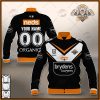 NRL Wests Tigers Custom Name Number 2021 Home Jersey Baseball Jacket