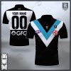 AFL Port Adelaide Custom Name Number 2021 Home Guernsey Polo Shirt