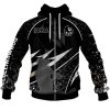 AFL Collingwood Magpies Custom Name Number Fishing Zip Up Hoodie
