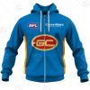AFL Gold Coast Suns Custom Name Number 2021 Clash Guernsey Zip Up Hoodie