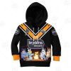 NRL Wests Tigers Custom Name Number x Bluey Jersey Kids Pullover Hoodie