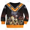 NRL Wests Tigers Custom Name Number x The Simpsons 2020 Halloween Jersey Kids Sweatshirt