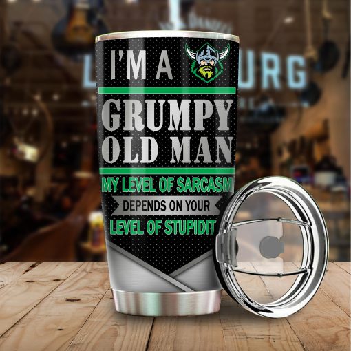 NRL Canberra Raiders I’m A Grumpy Old Man Custom Name Tumbler