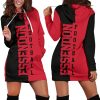 AFL Essendon Bombers Red Black Women Hoodie Dress