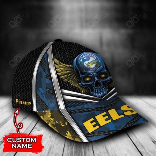 NRL Parramatta Eels Custom Name Skull Classic Cap