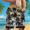 AFL Collingwood Magpies Coconut Tree Beach Men Beach Shorts