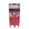 AFL Essendon Bombers Red Silver Est 1872 Tumbler