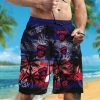 AFL Melbourne Demons Coconut Tree Navy Blue Men Beach Shorts