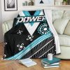 AFL Port Adelaide Indigenous Black Teal Fleece Blanket V3