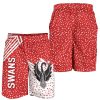 AFL Sydney Swans Red White Men Beach Shorts V2