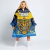 NRL Gold Coast Titans Custom Text Indigenous Fleece Oodie V8