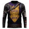 NBA Los Angeles Lakers Custom Name Number Warrior Armor Sweatshirt