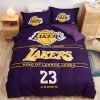 NBA Los Angeles Lakers Purple King Of Lebron James 23 Bedding Set