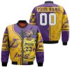NBA Los Angeles Lakers Custom Name Number Purple Gold Lebron James No 23 Bomber Jacket