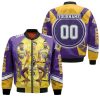 NBA Los Angeles Lakers Custom Name Number Purple Gold Legends Thank You Fans Bomber Jacket