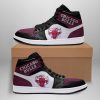 NBA Chicago Bulls Red Black Air Jordan 1 High Sneakers V2