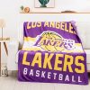 NBA Los Angeles Lakers Purple Gold Fleece Blanket V2