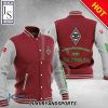 Borussia Mönchengladbach Maroon White Baseball Jacket