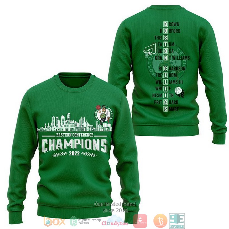 NBA Boston Celtics Green Players Name Eastern Conference Champions 2025 Sweatshirt NBA Boston Celtics Green Players Name Eastern Conference Champions 2025 Sweatshirt