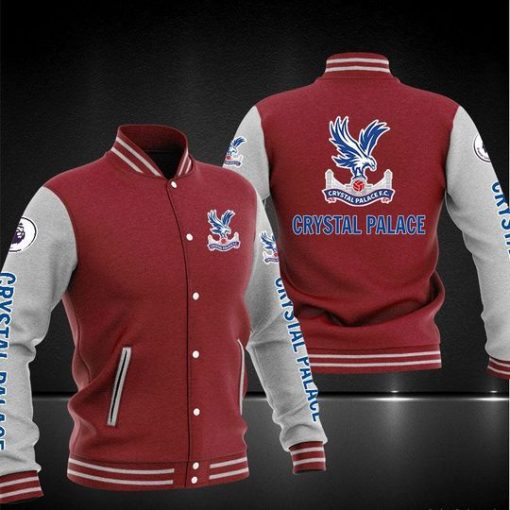 Crystal Palace FC Red Grey Baseball Jacket