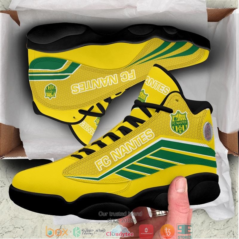 FC Nantes Yellow Green Air Jordan 13 Shoes