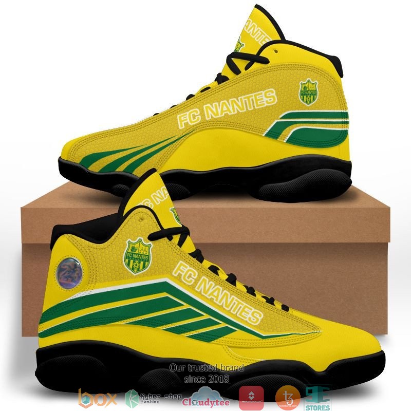 FC Nantes Yellow Green Air Jordan 13 Shoes