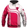 NBA Chicago Bulls White Red Curve Pullover Hoodie