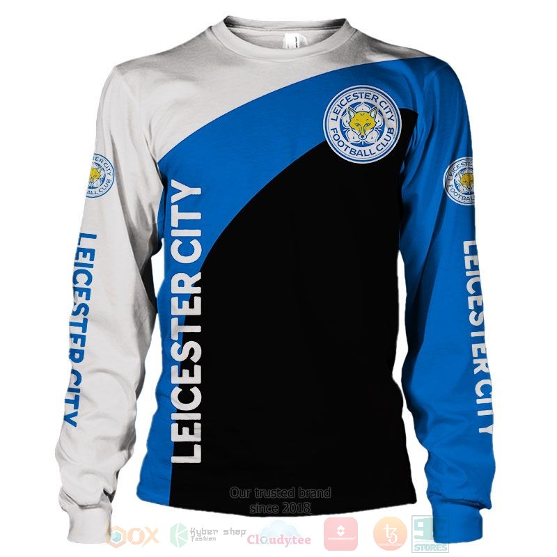 Leicester City FC Blue Black Sweatshirt Leicester City FC Blue Black Sweatshirt
