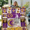 NBA Los Angeles Lakers Custom Text To My Son Love Dad Quilt Blanket