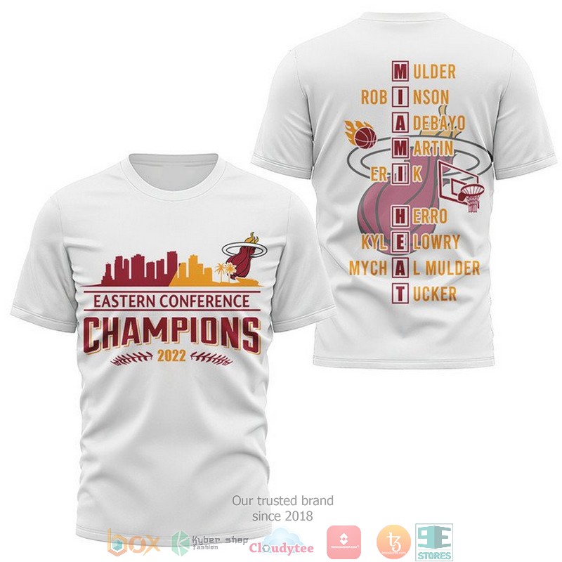 NBA Miami Heat White Eastern Conference Champion 2022 T-Shirt NBA Miami Heat White Eastern Conference Champion 2022 T-Shirt