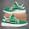 NBA Boston Celtics Green Black White Stripes Yeezy Boost Sneakers