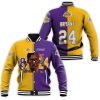 NBA Los Angeles Lakers Custom Name Number Gold Purple Half Kobe Bryant 8 24 Baseball Jacket