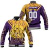 NBA Los Angeles Lakers Custom Name Number Gold Purple Half Western Conference Baseball Jacket