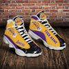 NBA Los Angeles Lakers Custom Name Black Gold Air Jordan 13 Shoes