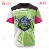 NRL Canberra Raiders Custom Name Number Fight Cancer T-Shirt