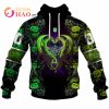 NRL Canberra Raiders Custom Name Number Rose Dragon Pullover Hoodie