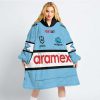 NRL Cronulla-Sutherland Sharks Custom Name Number 2023 Home Jersey Fleece Oodie