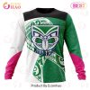 NRL New Zealand Warriors Custom Name Number Fight Cancer Sweatshirt