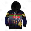 NRL Penrith Panthers Custom Name Number The Simpsons 2020 Halloween Jersey Kids Zip Up Hoodie