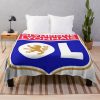Olympique Lyon Big Logo White Fleece Blanket
