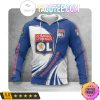 Olympique Lyon White Blue Pullover Hoodie V2