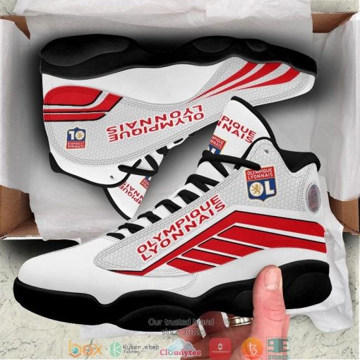 Olympique Lyon White Red Air Jordan 13 Shoes
