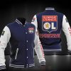 Olympique Lyon Blue White Baseball Jacket