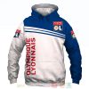 Olympique Lyon White Blue Pullover Hoodie V1