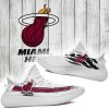 NBA Miami Heat White Red Scratch Yeezy Boost Sneakers