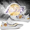 NBA Los Angeles Lakers White Gold Scratch Yeezy Boost Sneakers V2