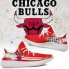 NBA Chicago Bulls Red White Yeezy Boost Sneakers