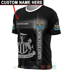 Newcastle United FC Custom Name Black T-Shirt