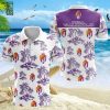 Real Valladolid Coconut Tree Purple White Polo Shirt